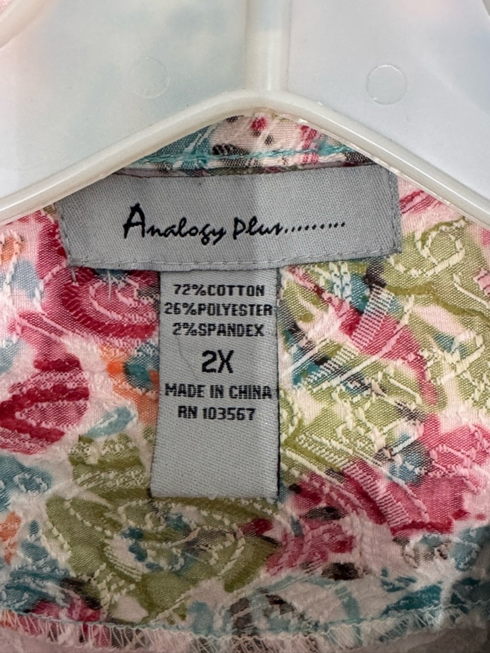 Analogy Plus Quilted Floral Jacket in Pastel Multi - Picture 3 of 6